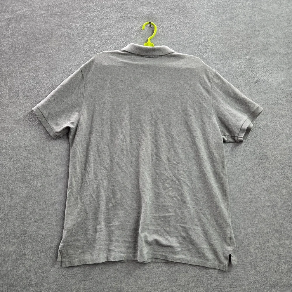 Polo Ralph Lauren Men Polo Shirt 2XL Gray Logo Golf Short Sleeve Collar Slim Fit